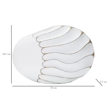 Wazon z żywicy LINES 34x11,5x24,5 cm
